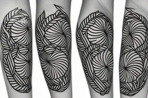 monstera plant tattoo idea