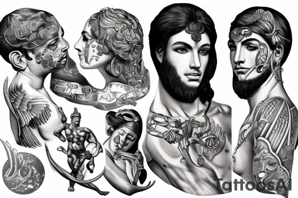 greek god Hermes tattoo idea