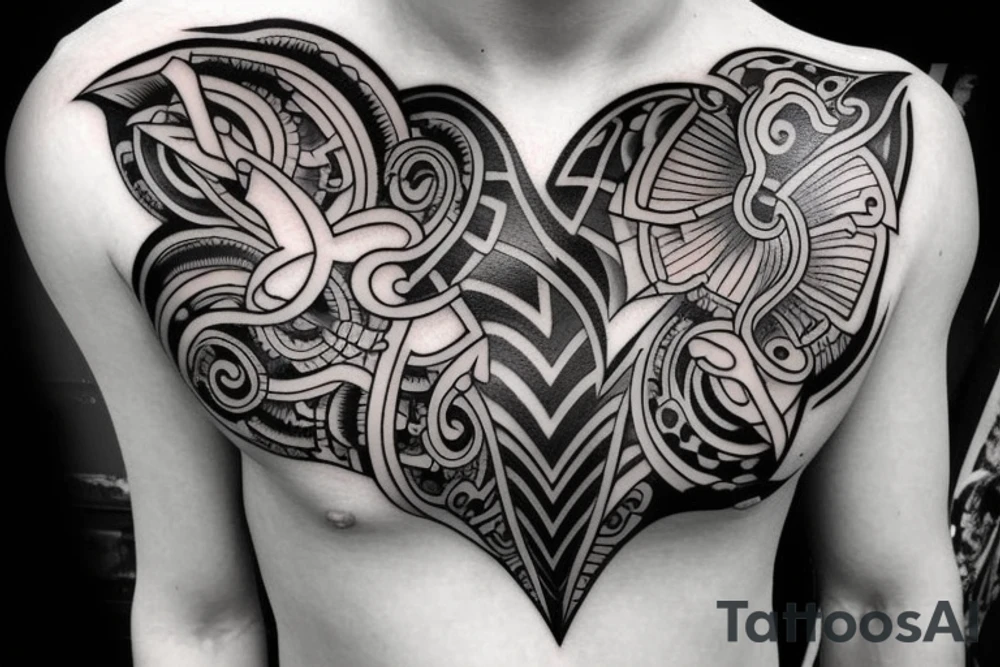 tatto for man on chest tattoo idea