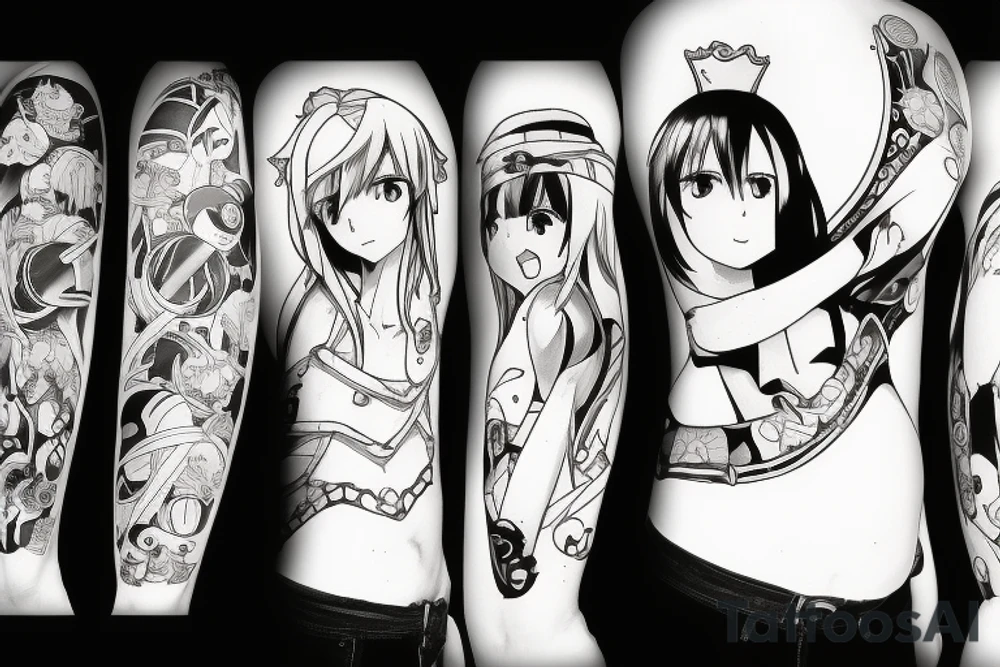 anime main characters tattoo idea