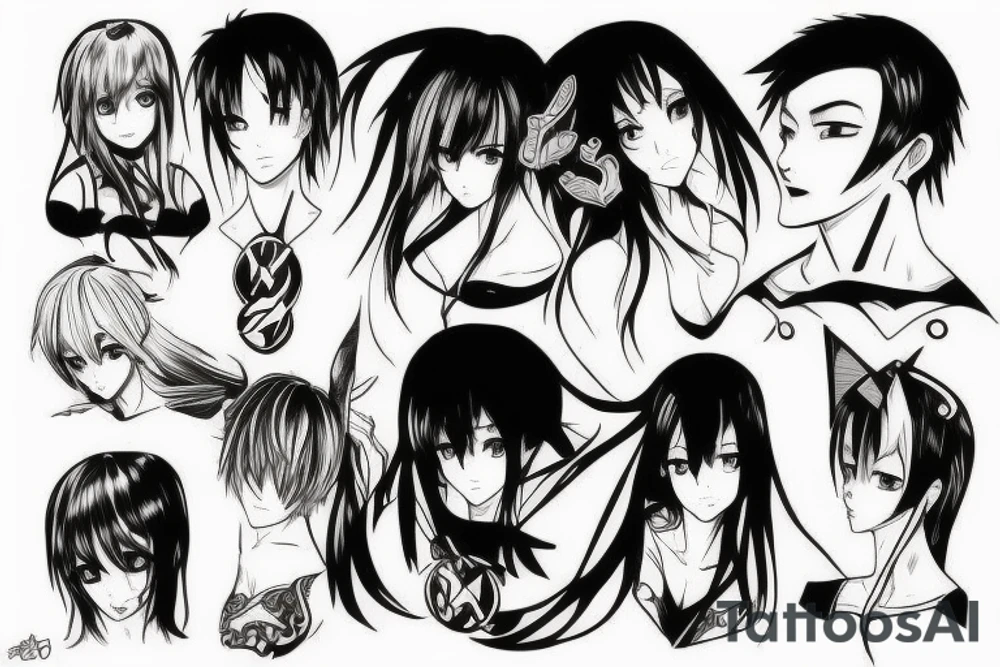 anime main characters tattoo idea