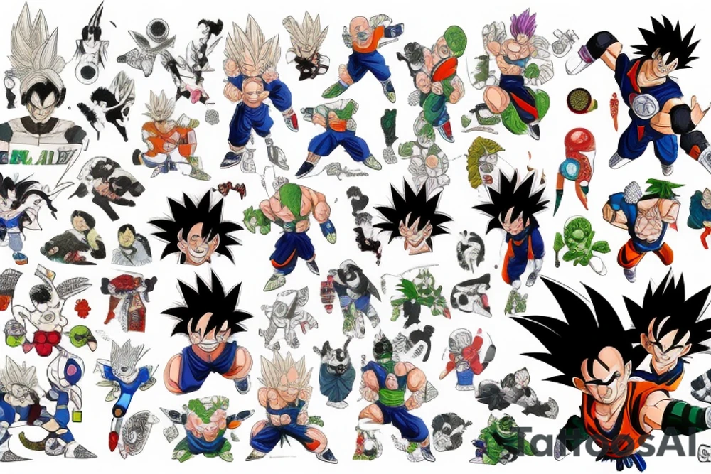 dragon ball tattoo idea