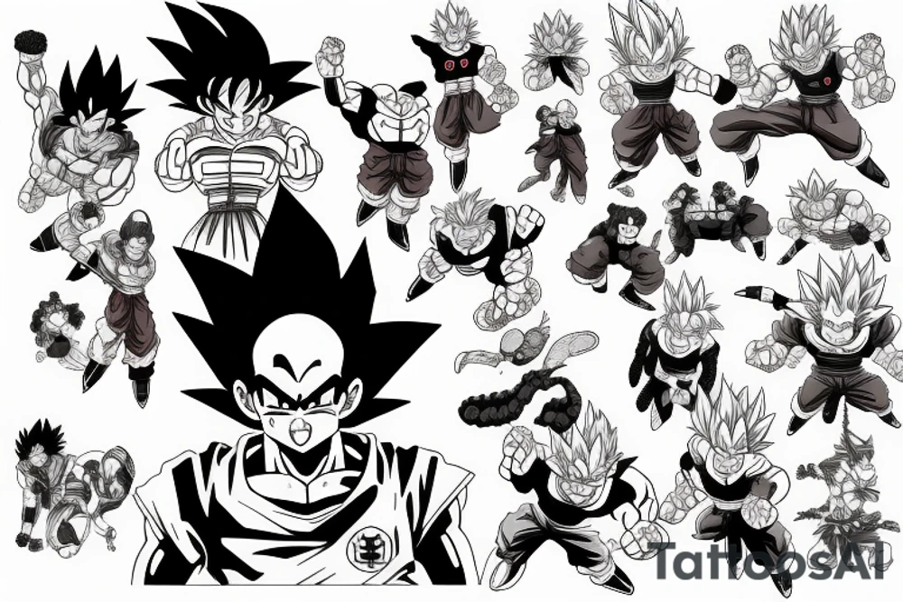 dragon ball tattoo idea