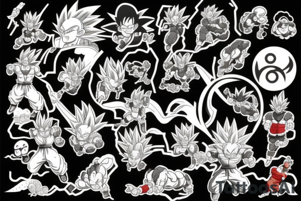 dragon ball tattoo idea