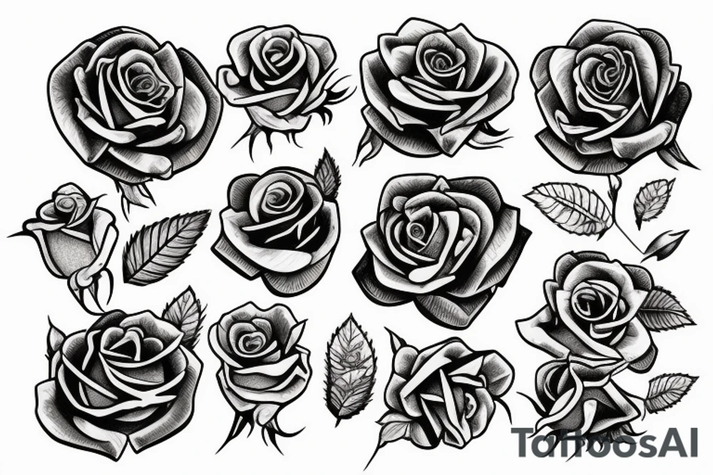 rose, funny tattoo idea