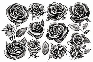 rose, funny tattoo idea