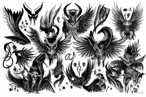lucifer with michael tattoo idea