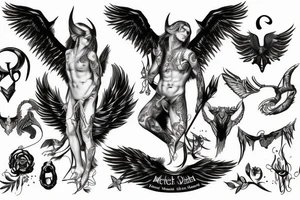 lucifer with michael tattoo idea