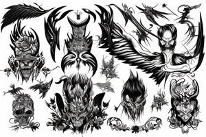 lucifer vs michael tattoo idea