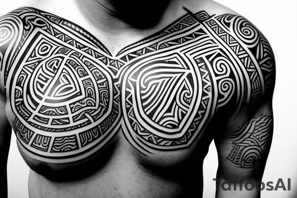 Maori, chest and middle of underarm, tattoo idea