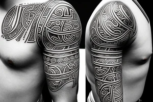 Maori, chest and middle of underarm, 
döner kebap included tattoo idea