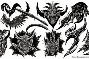 Demonic warrior tattoo idea