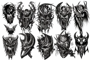 Demonic warrior tattoo idea