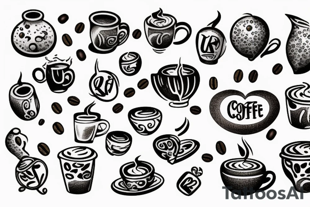 coffee bean tattoo idea