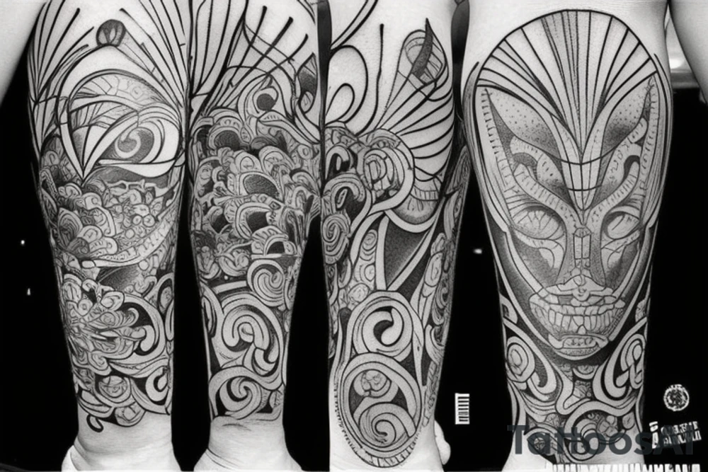 Funky and fun tattoos. Fine lines. Detailed dyes tattoo idea