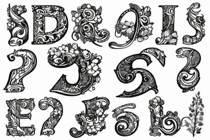 The letter H with a border tattoo idea
