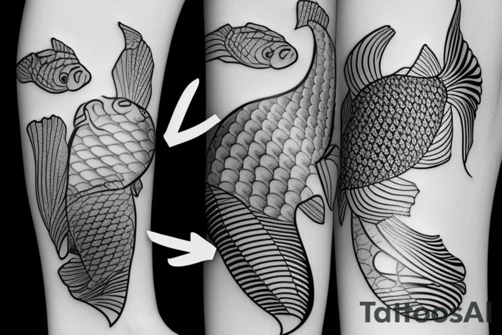 A koi fish tattoo idea