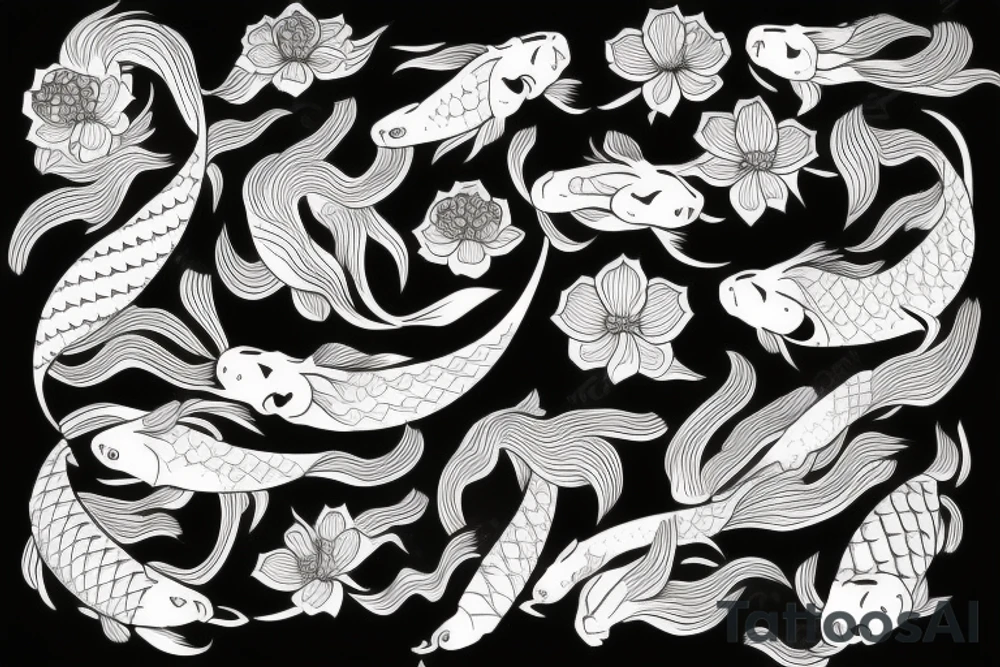 A koi fish tattoo idea