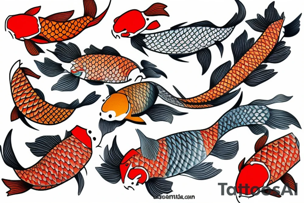 A koi fish tattoo idea
