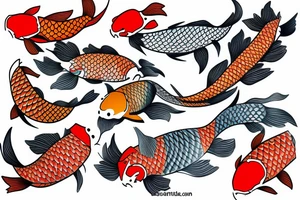 A koi fish tattoo idea