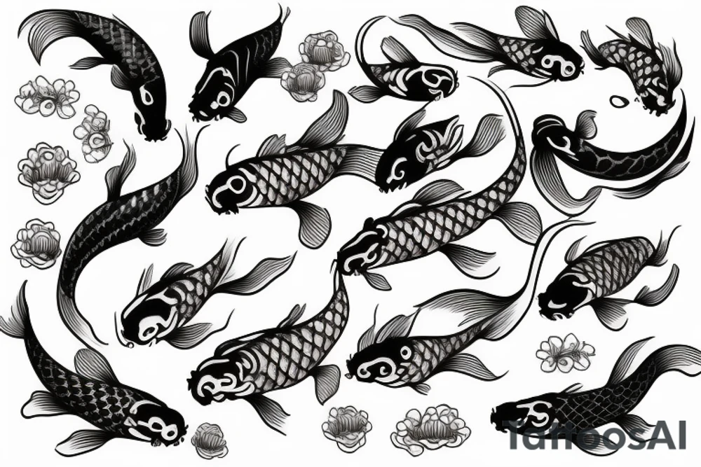 A koi fish tattoo idea