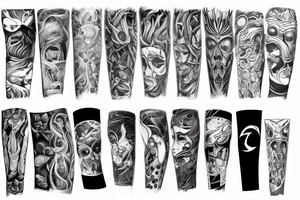 Forearm sleeve tattoo idea