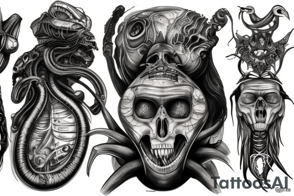 giger style tattoo idea