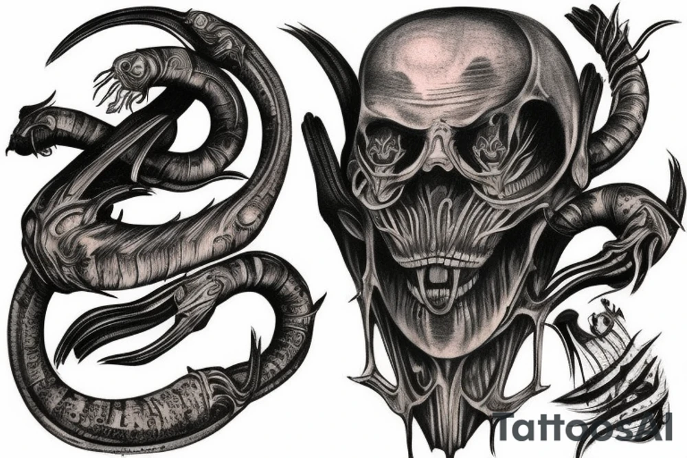 giger style tattoo idea