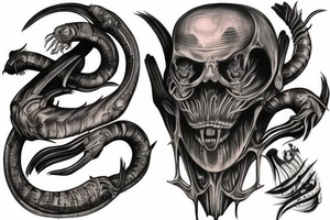 giger style tattoo idea