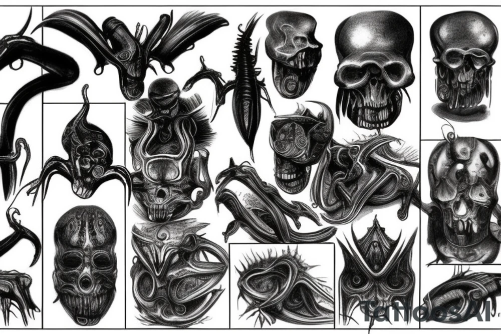 giger style tattoo idea