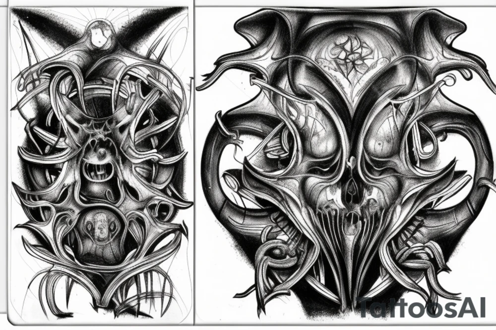giger style tattoo idea