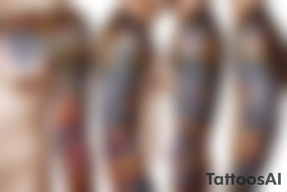 Buddhist full sleeve sex nudity tattoo idea