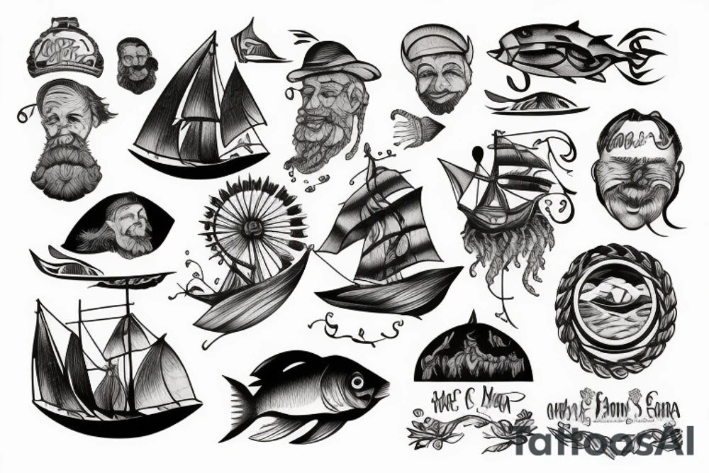 the old man and the sea tattoo idea