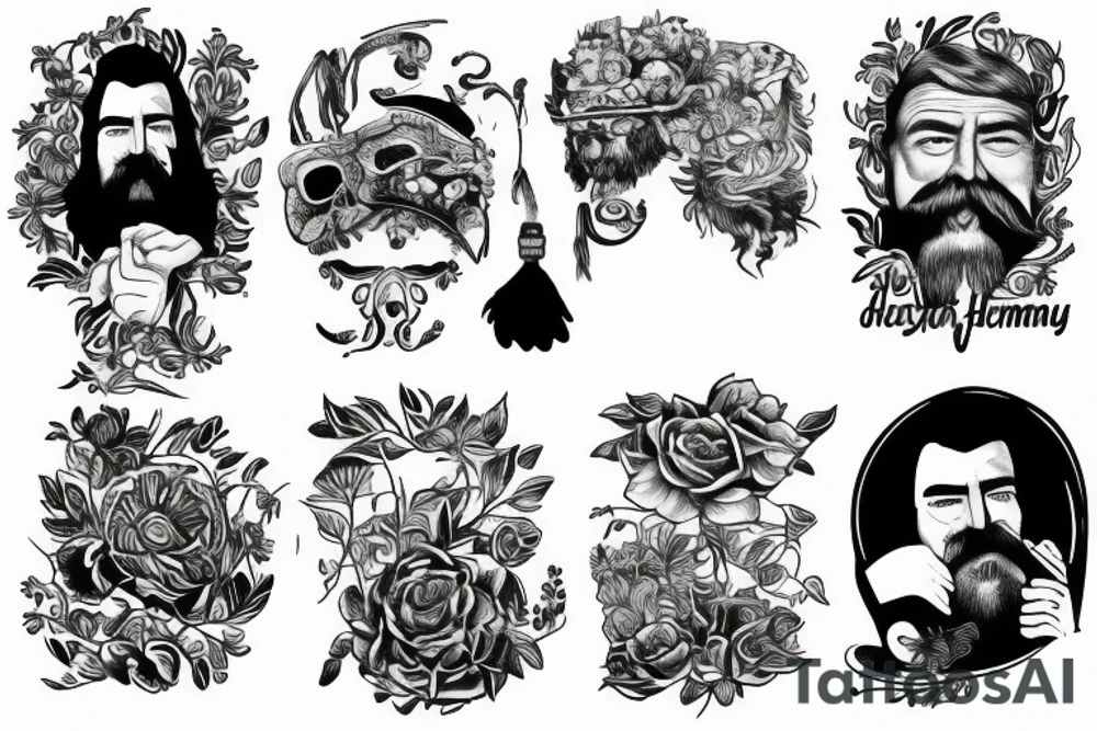 ernest hemmingway theme tattoo idea