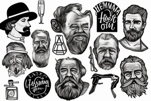 ernest hemmingway theme tattoo idea