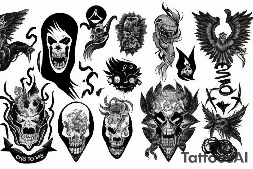 fighting inner demons tattoo idea