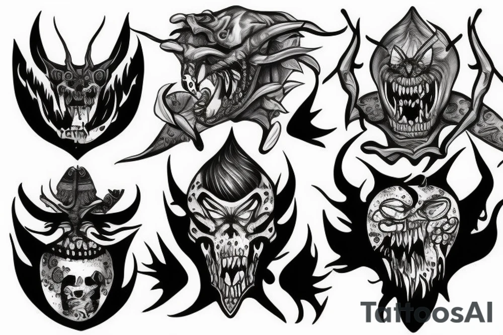 fighting inner demons tattoo idea