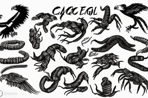 Eagle grab a scorpion tattoo idea