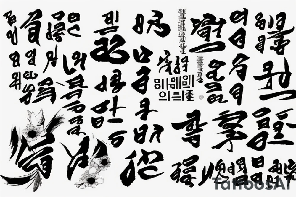 Small korean text with meaning tattoo idea