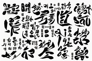 Small korean text with meaning tattoo idea