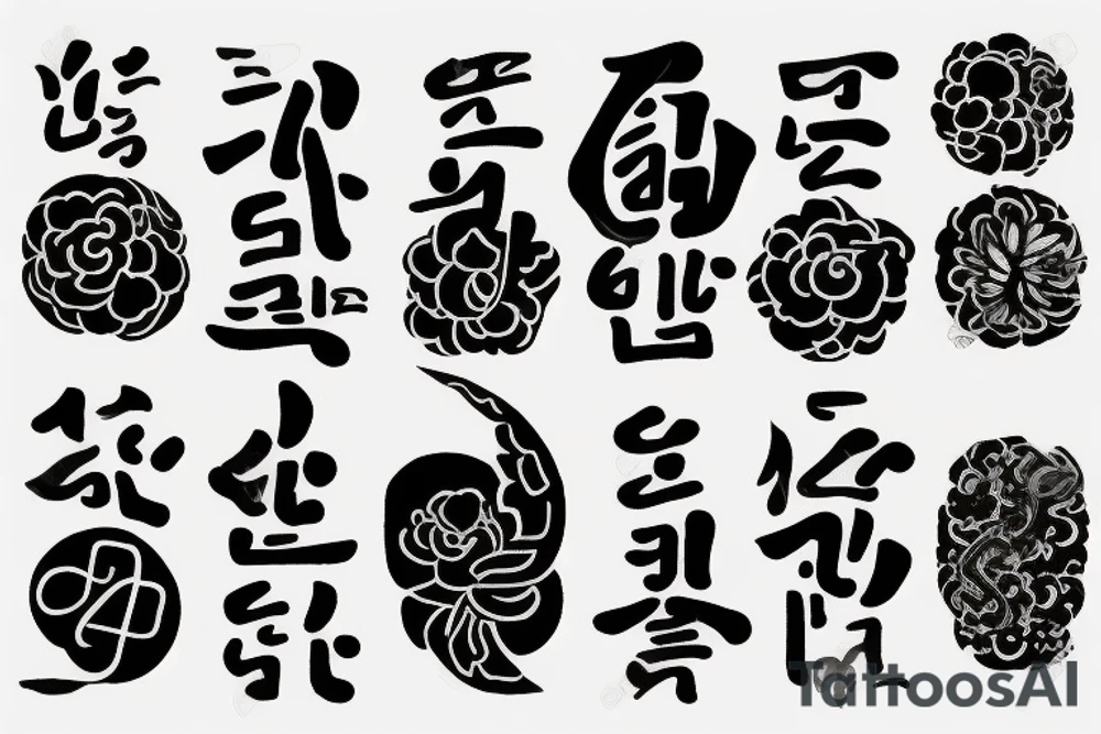Small korean text with meaning tattoo idea