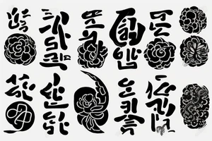 Small korean text with meaning tattoo idea