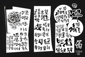 Small korean text with meaning tattoo idea