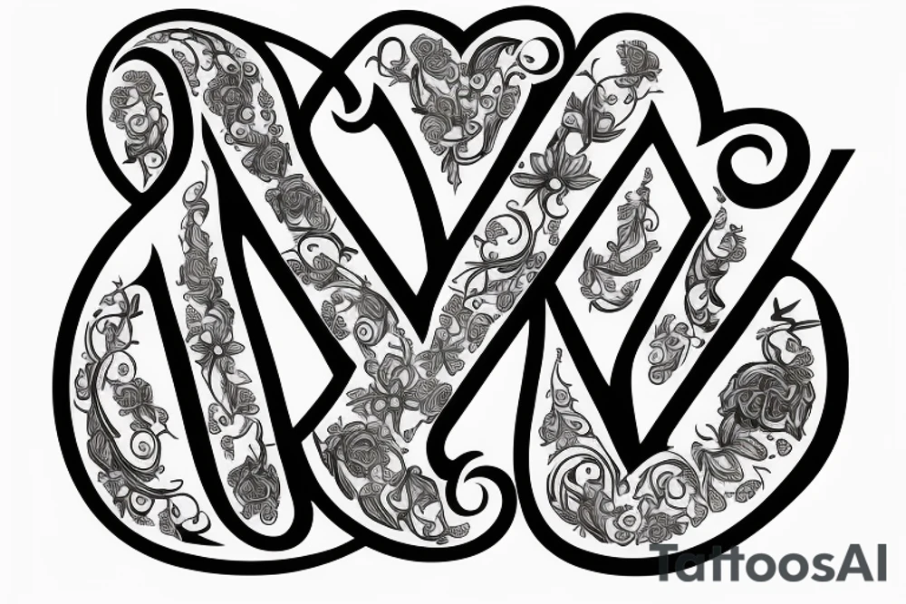 fancy lettering saying 'BlairMath' tattoo idea