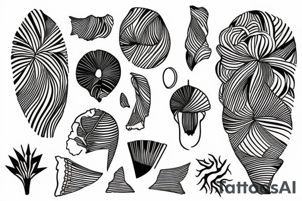 Fine line outlines of the islands in Maine tattoo idea