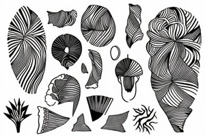 Fine line outlines of the islands in Maine tattoo idea