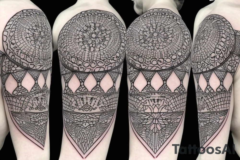 Stormtrooper helmet with mandala patterns tattoo idea