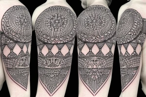 Stormtrooper helmet with mandala patterns tattoo idea