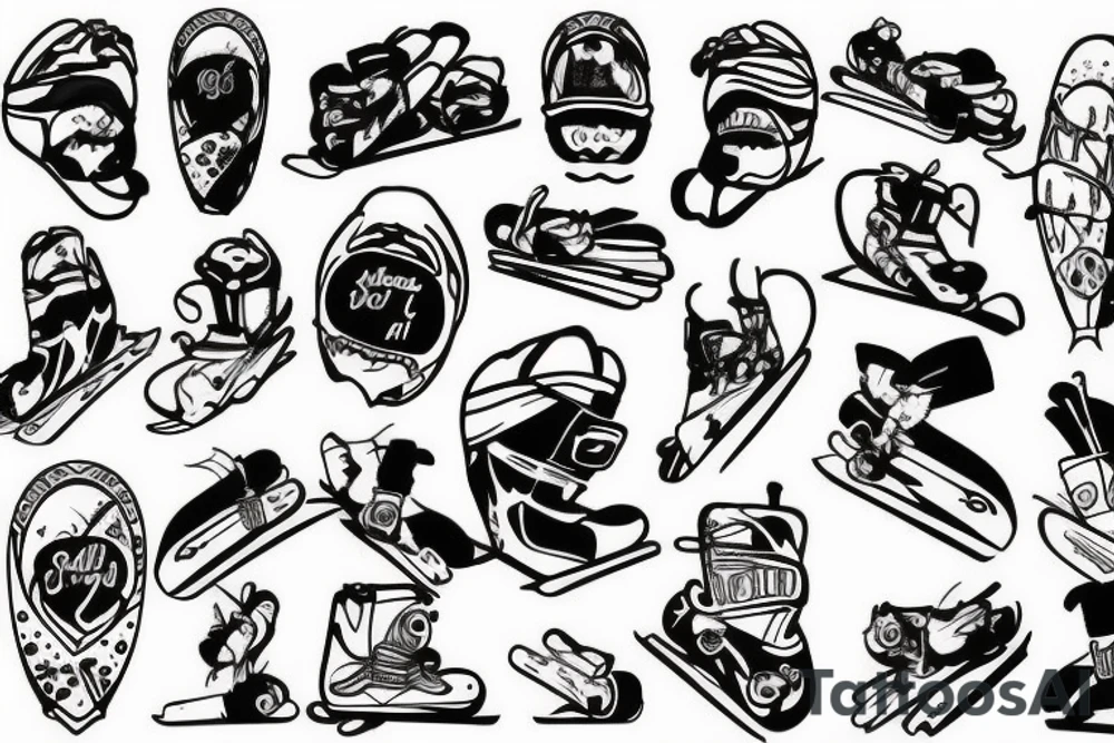 Snowboarding fail tattoo idea