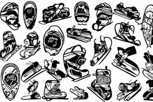 Snowboarding fail tattoo idea